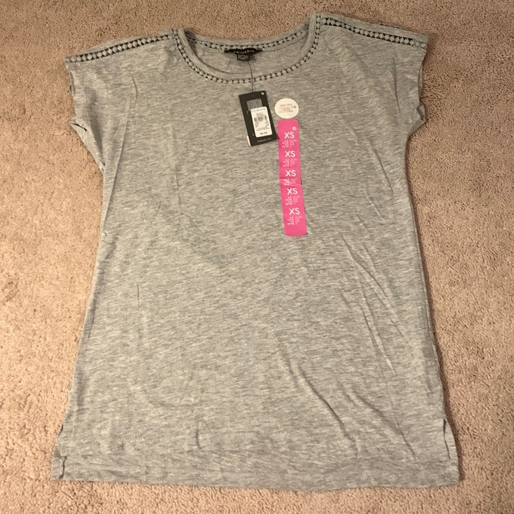 Primark lace sleeve detailed tee